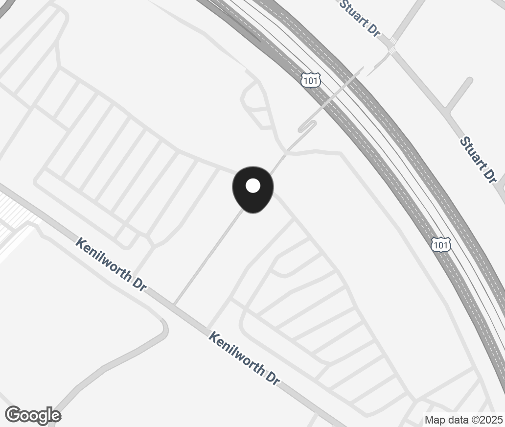 Google Map of 401 Kenilworth Dr, Petaluma CA 94952