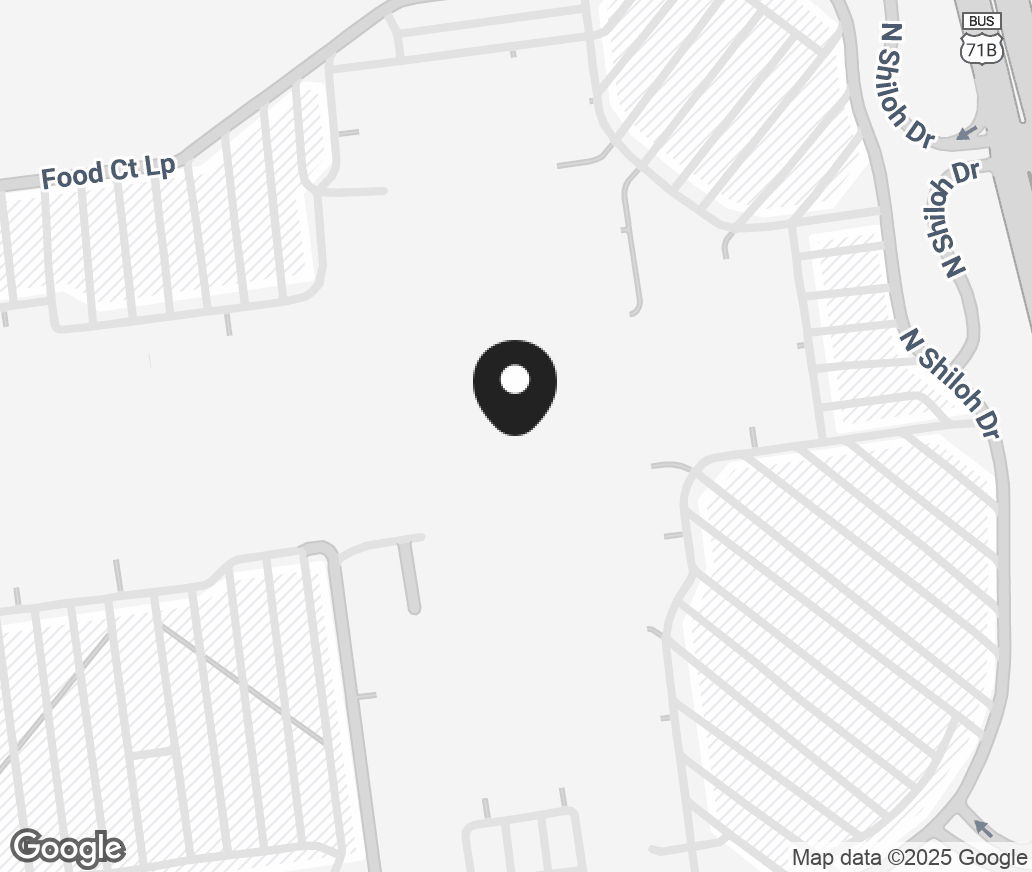 Google Map of 4201 N. Shiloh, Fayetteville AR 72703