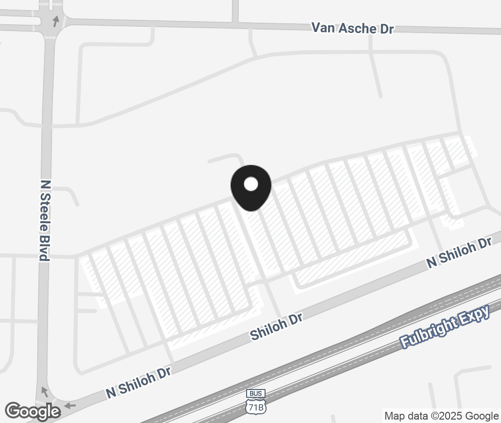 Google Map of 3545 N Shiloh Dr, Fayetteville AR 72703