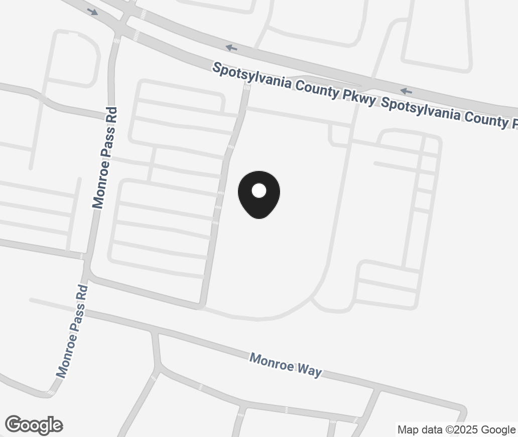 Google Map of 9683 Patriot Hwy, Fredericksburg VA 22407