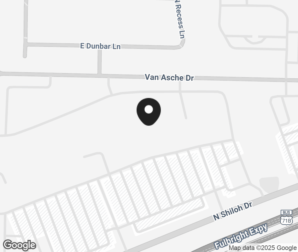 Google Map of 3575 North Shiloh Dr, Fayetteville AR 72703