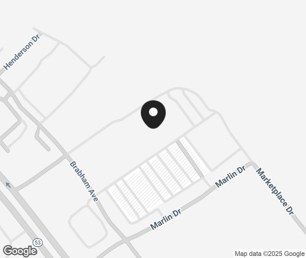 Google Map of 2001 Marlin Drive, Jacksonville NC 28546