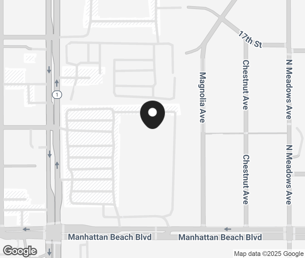 Google Map of 1200 N Sepulveda Blvd, Manhattan Beach CA 90266-5104
