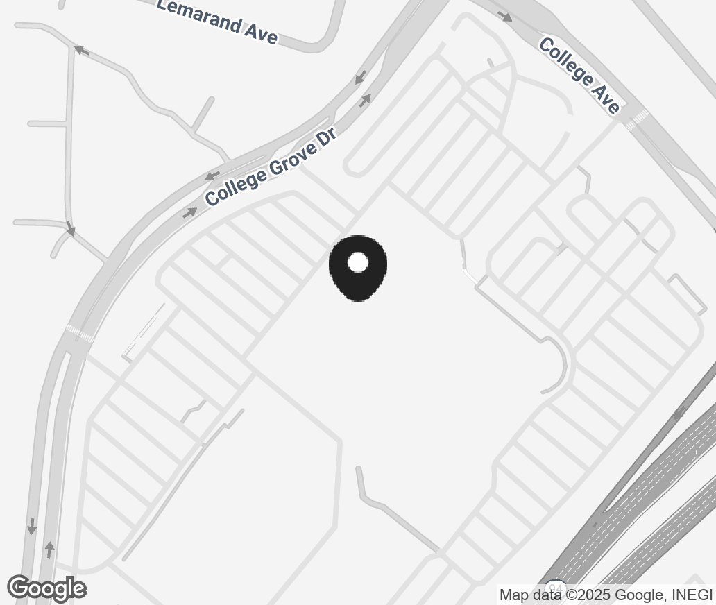 Google Map of 3450 College Ave, San Diego CA 92115