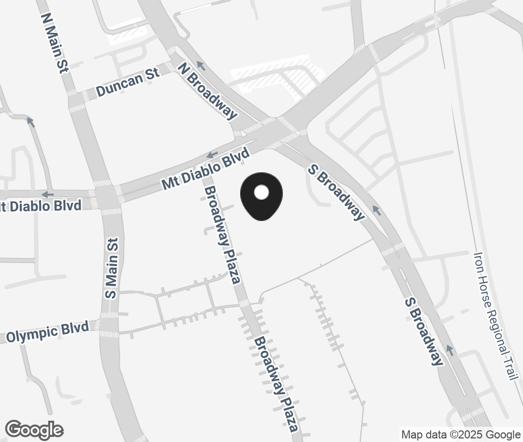 Google Map of 1200 Broadway Plaza, Walnut Creek CA 94596