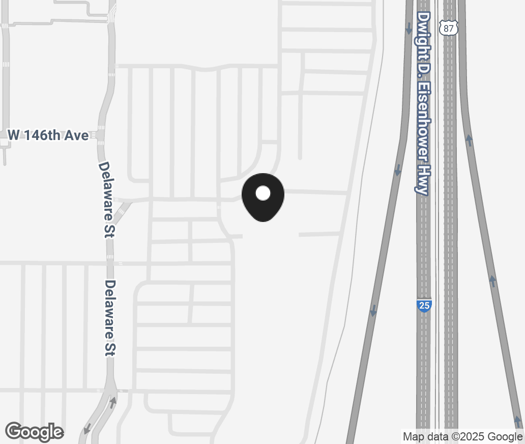 Google Map of 14530 Delaware Street, Westiminster CO 80023