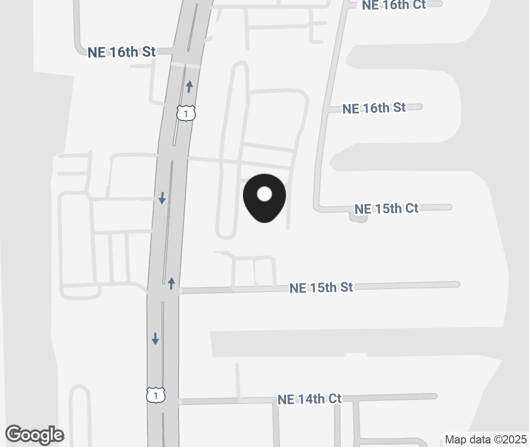 Google Map of 1540 N Federal Highway, Fort Lauderdale FL 33304