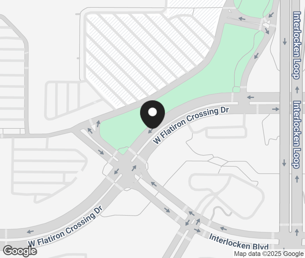 Google Map of One W. Flatiron Crossing Drive Suite 1008, Broomfield CO 80021