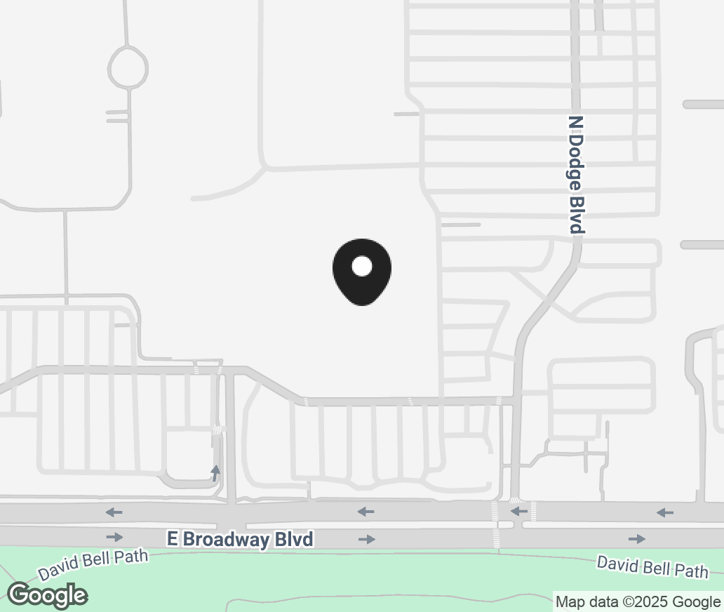 Google Map of 3699 E Broadway Blvd, Tucson AZ 85716-5400