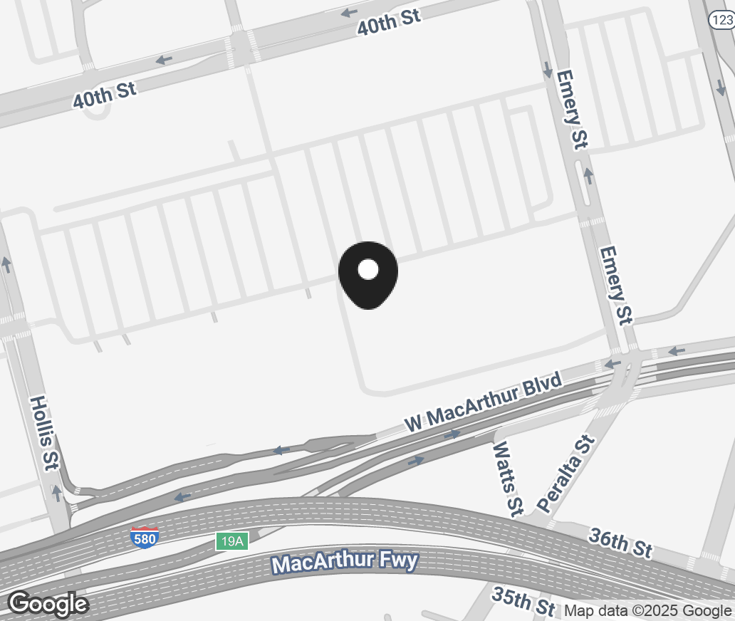 Google Map of 3839 Emery Street, Emeryville CA 94608